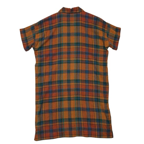 Toad & Co Women Hartland ShirtDress Plaid Flannel Short Sleeve Small size - Picture 2 of 12